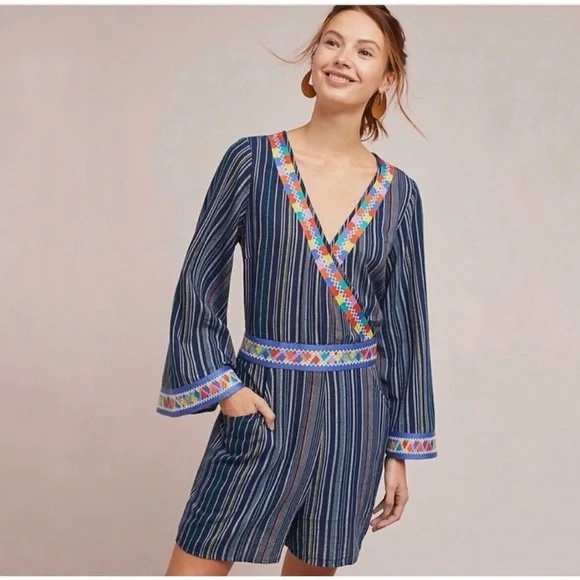 Anthropologie Laia Nantucket Romper NWT Size Small - Picture 4 of 14